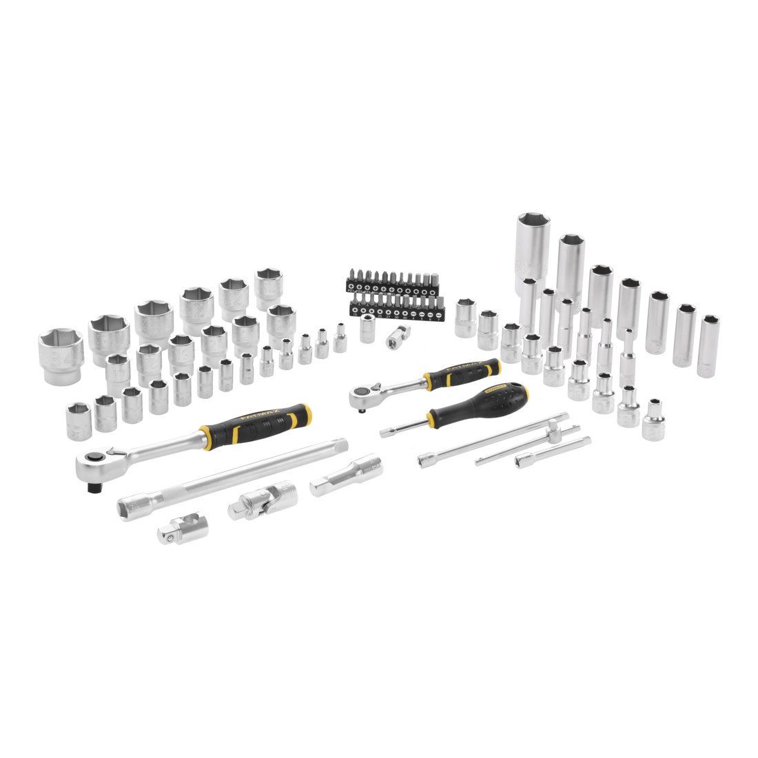 Stanley Steckschlüssel Set ½" + ¼", 81-teilig