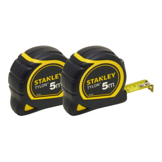 Stanley Tylon Ruban à mesurer double pack 2x5m