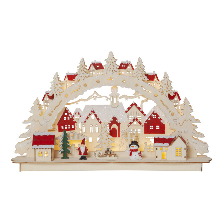 Star Applique LED pour fenêtre 272-12 10 flammes multicolore 46 × 27 cm