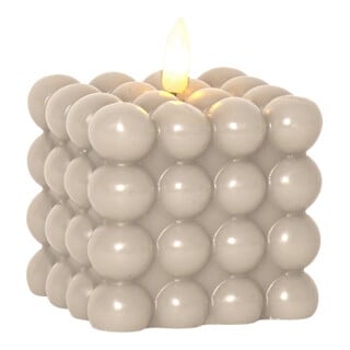 Star Bougie LED 7,5 x 9,5 cm beige 061-51
