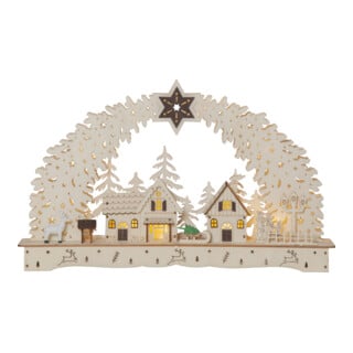 Star LED-Fensterleuchter 10-flammig 272-14 natur 45 x 27,5 cm