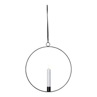 Star LED-Kerze 063-42 mit Ring Ø 28cm schwarz