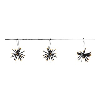 Star LED-Lichterkette 475-20-1 Ø 10cm 4m schwarz IP44