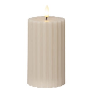 Star LED-Wachskerze 7,5 x 15cm beige 061-67