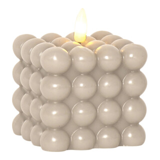 Star LED-Wachskerze 7,5 x 9,5 cm beige 061-51