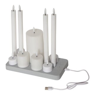 Star Set de 11 bougies LED avec station de charge 061-03