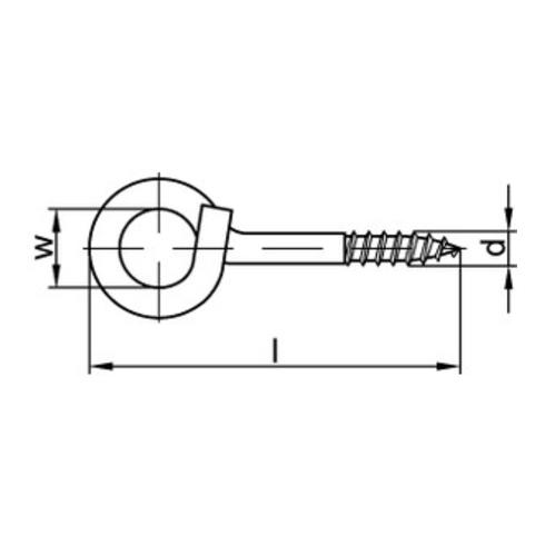 ART 88144 Starker Deckenhaken Typ 18 gewunden mit Holzschraubengewinde, Stahl, galvanisch verzinkt