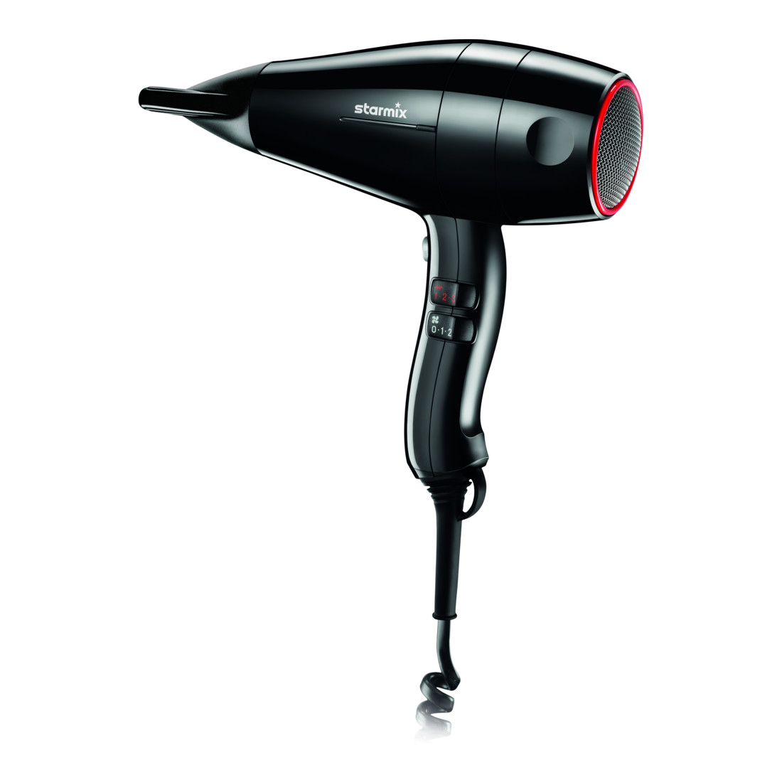 Starmix Hand-Haartrockner mit separatem Wandhalter in Kunststoff schwarz