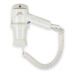 Starmix Sèche-cheveux à main avec support mural plastique blanc, 012933