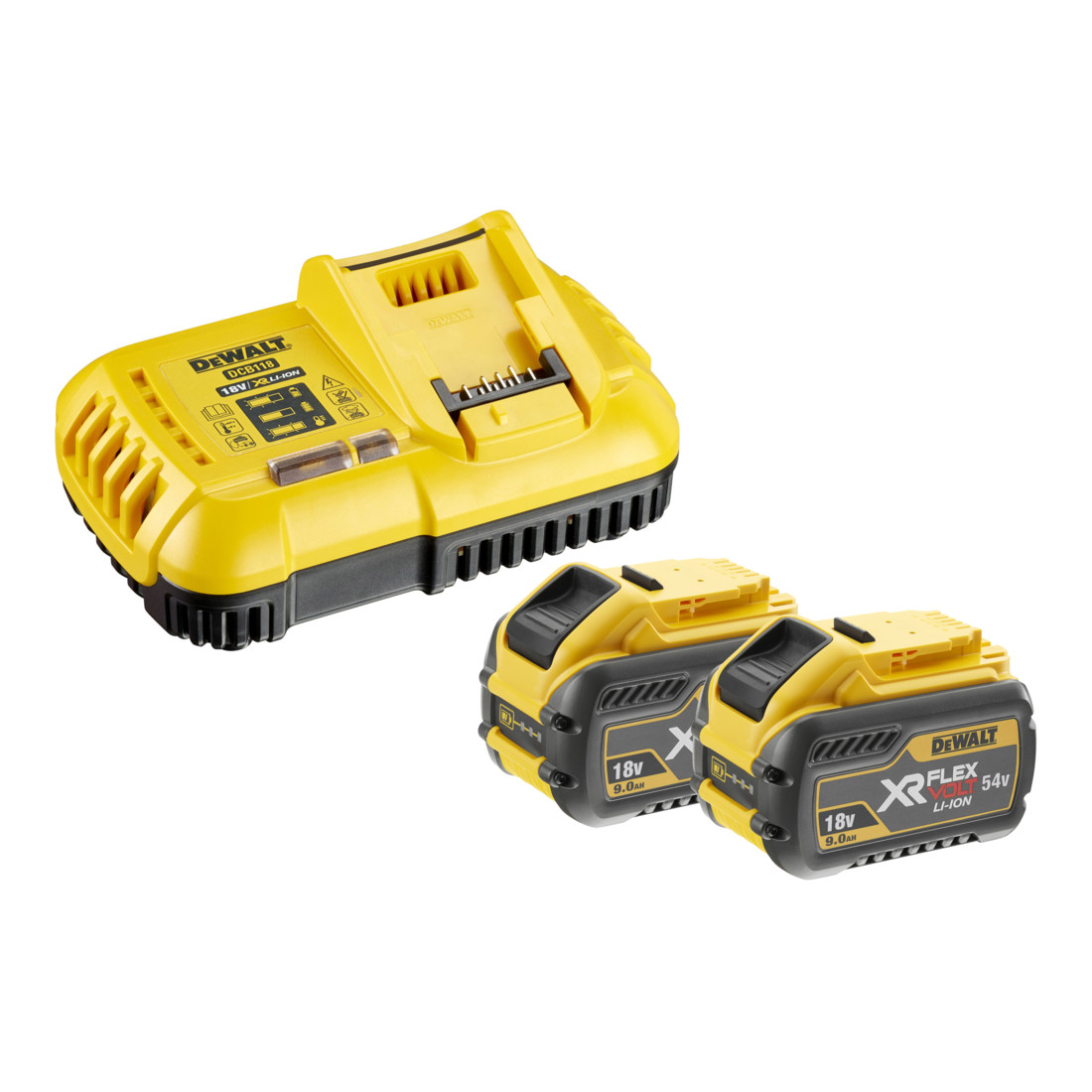 Starter-Set DEWALT DCB118X2-QW, 2x batterie 54V /162 Wh