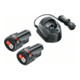 Bosch Starter set per batteria : 2 x batterie PBA da 12 V, 1,5 Ah O-A e caricabatterie GAL 1210 CV-1