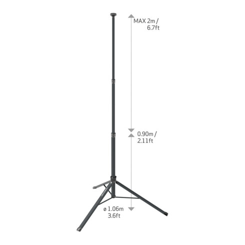 Stativ TRIPOD 2m D.1,06m Nutz-H.min./max.0,9-2m f.Arbeitsleuchten SCANGRIP