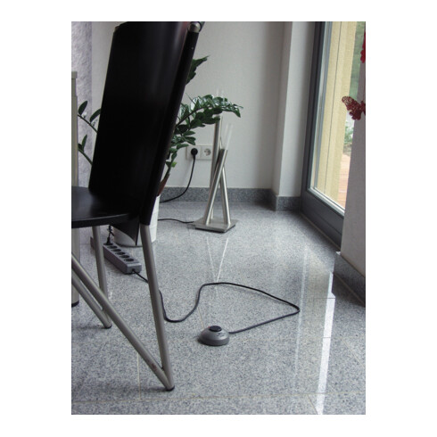 Steckdosenleiste 6 Steckdosen L.2m H05VV-F 3G1,5 m.extern Hand/Fußsch. anthrazit