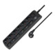 Steckdosenleiste einzeln schaltbar 6-fach 2m H05VV-F 3G1,5 schwarz-1