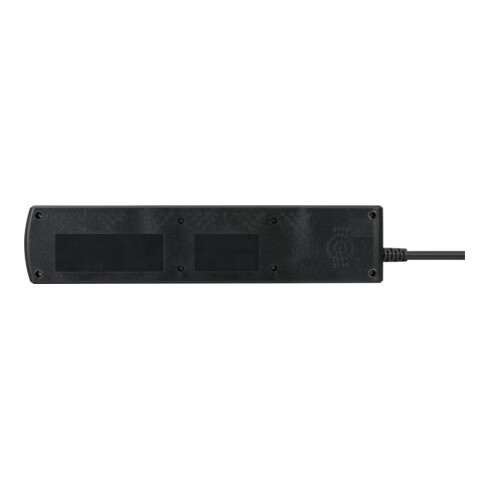 Steckdosenleiste einzeln schaltbar 6-fach 2m H05VV-F 3G1,5 schwarz