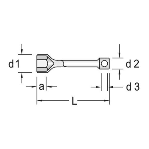 Gedore Steckschlüssel Sechskant mit Drehstift