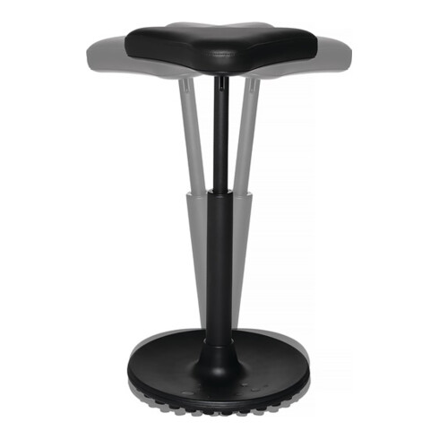 Stehhilfe Kunstleder Sitz-H.570-770mm STA schwarz TOPSTAR