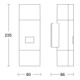 STEINEL Applique extérieure LED avec capteur L 910 S INOX 3000K 85 x 80 x 235 mm
