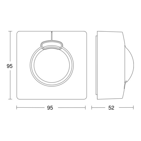 Steinel Bewegungsmelder HF 3360-E COM1 AP WS