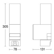 Steinel Sensor-Außenleuchte m. Bewegungsmelder L 620 CAM-3