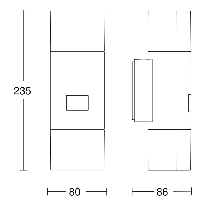 STEINEL Sensor-LED-Außenleuchte L 910 S INOX 3000K 85 x 80 235 mm