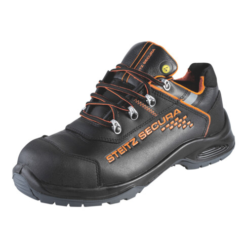 STEITZ SECURA Chaussures basses noires/orange VX 7500, S3 XB, Pointure UE : 43