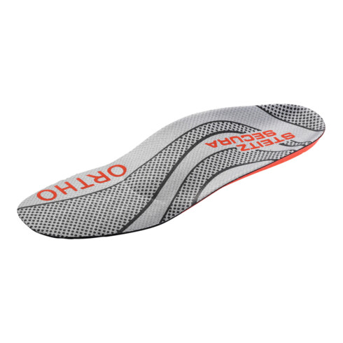 Steitz SECURA Einlegesohlen grau/rot Ortho-Soft ESD HIGH, EU-Schuhgröße: 38