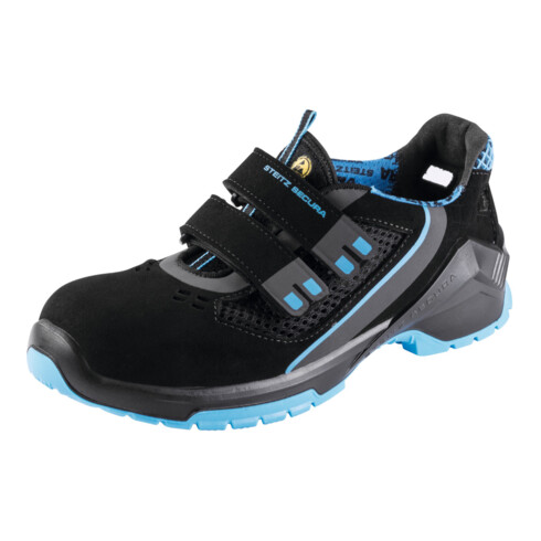 STEITZ SECURA Sandaal zwart/blauw VD PRO 1000 SF ESD, S1P NB, EU-schoenmaat: 37