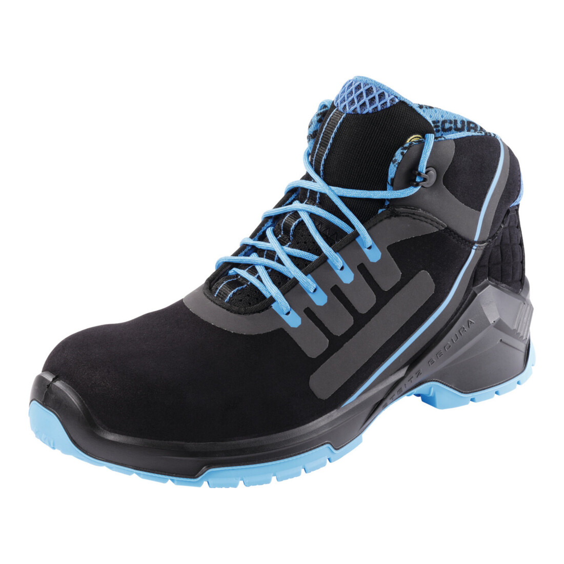 STEITZ SECURA Schnürstiefel schwarz/blau VD PRO 1800 SF ESD, S3 XB, EU-Schuhgröße: 41
