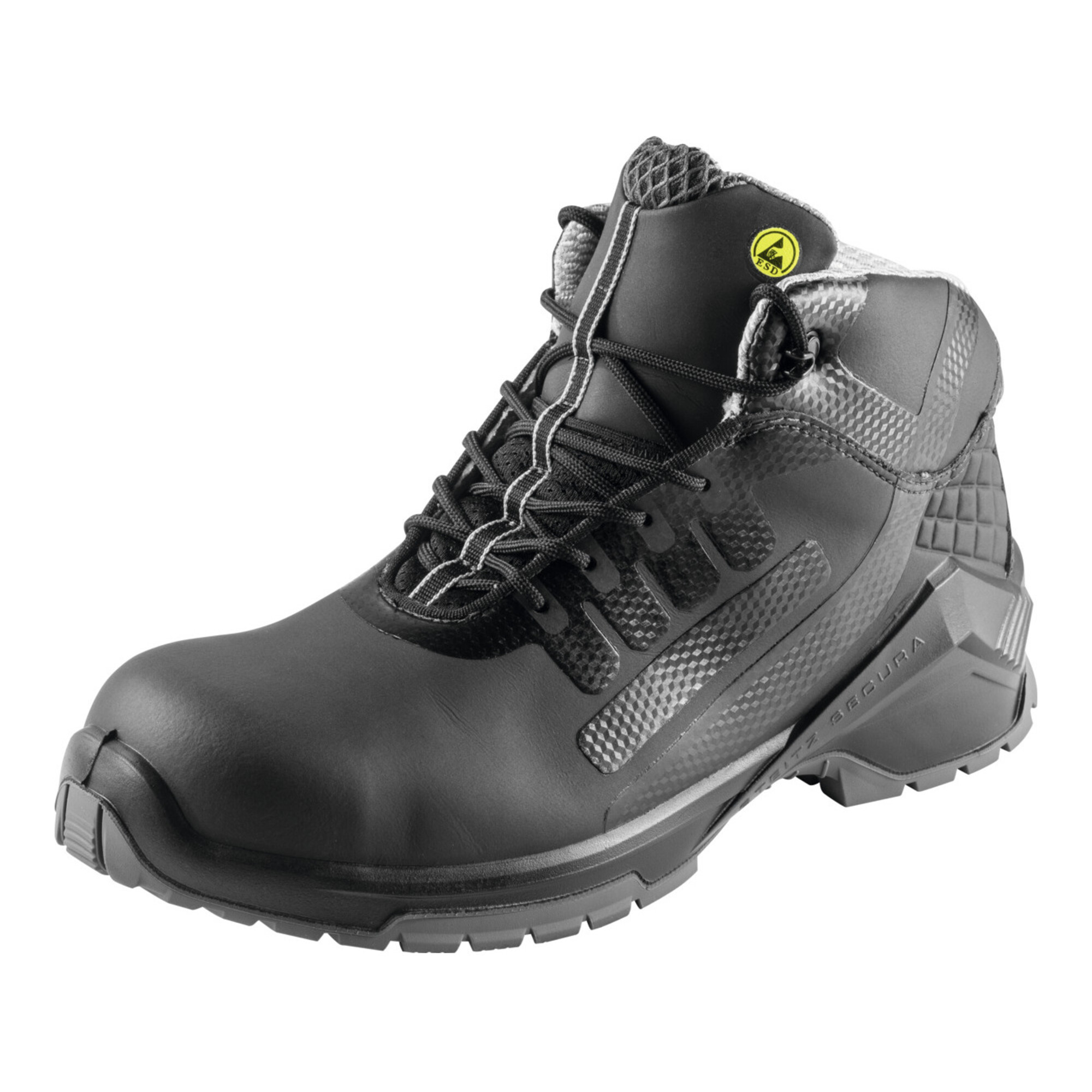 Steitz SECURA Schnürstiefel schwarz VD 3800 SST SF ESD, S3 NB, EU-Schuhgröße: 46