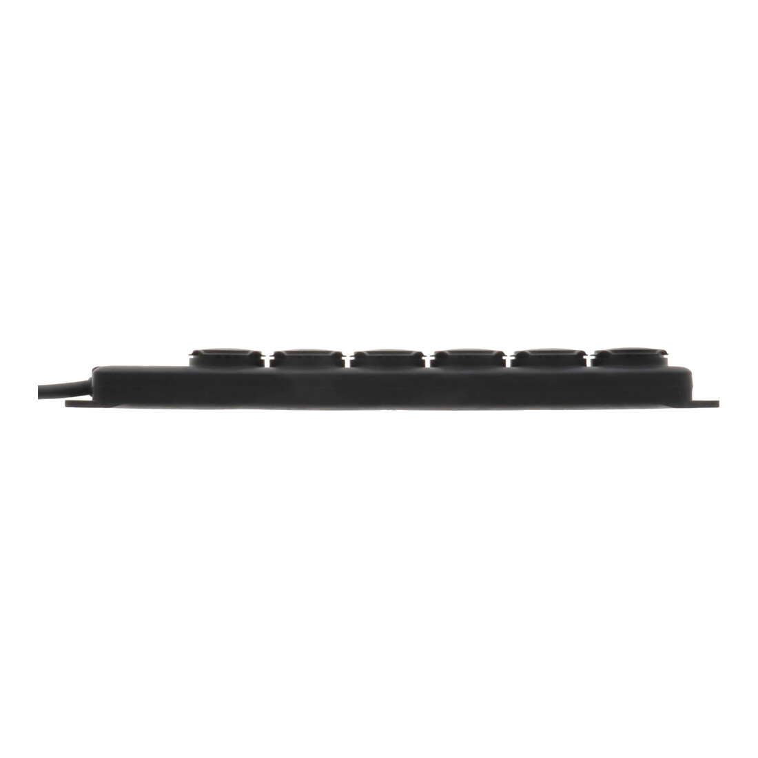 stekkerdoosverdeler IP44 6-voudig zwart 2m H07RN-F 3G1.5