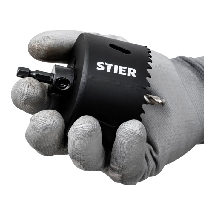 STIER 1/4" HEX Adapter 5/8" 18 UNF für Lochsägen 32-60 mm inkl. Schraubenschlüssel