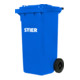 STIER 2-Rad-Müllgroßbehälter 120 l blau BxTxH 475x550x930 mm-1