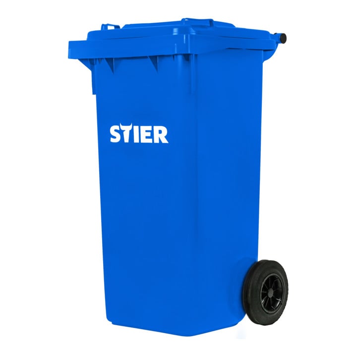 Set STIER 2-Rad-Müllgroßbehälter 120 l rot + STIER 2-Rad-Müllgroßbehälter 120 l blau