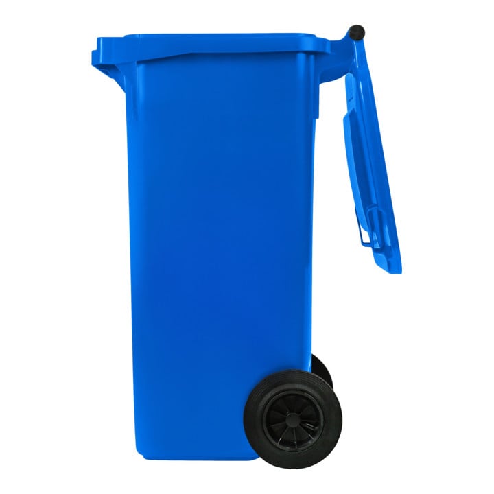 STIER 2-Rad-Müllgroßbehälter 120 l blau BxTxH 475x550x930 mm