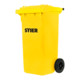 STIER 2-Rad-Müllgroßbehälter 120 l gelb BxTxH 475x550x930 mm