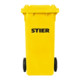 STIER 2-Rad-Müllgroßbehälter 120 l gelb BxTxH 475x550x930 mm-2