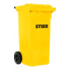 STIER 2-Rad-Müllgroßbehälter 120 l gelb BxTxH 475x550x930 mm-4
