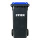 STIER 2-Rad-Müllgroßbehälter 120 l grau/blau BxTxH 475x550x930 mm-2