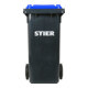 STIER 2-Rad-Müllgroßbehälter 120 l grau/blau BxTxH 475x550x930 mm-4