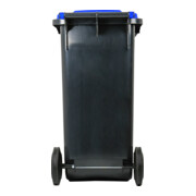 STIER 2-Rad-Müllgroßbehälter 120 l grau/blau BxTxH 475x550x930 mm-4