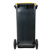 STIER 2-Rad-Müllgroßbehälter 120 l grau/gelb BxTxH 475x550x930 mm-2