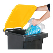 STIER 2-Rad-Müllgroßbehälter 120 l grau/gelb BxTxH 475x550x930 mm-5