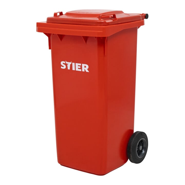 Set STIER 2-Rad-Müllgroßbehälter 120 l rot + STIER 2-Rad-Müllgroßbehälter 120 l blau