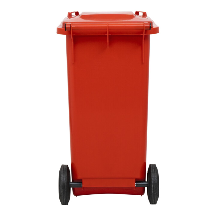 STIER 2-Rad-Müllgroßbehälter 120 l rot BxTxH 475x550x930 mm