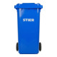 STIER 2-Rad-Müllgroßbehälter 240 l blau BxTxH 576x720x1067 mm-2