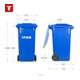 STIER 2-Rad-Müllgroßbehälter 240 l blau BxTxH 576x720x1067 mm-2