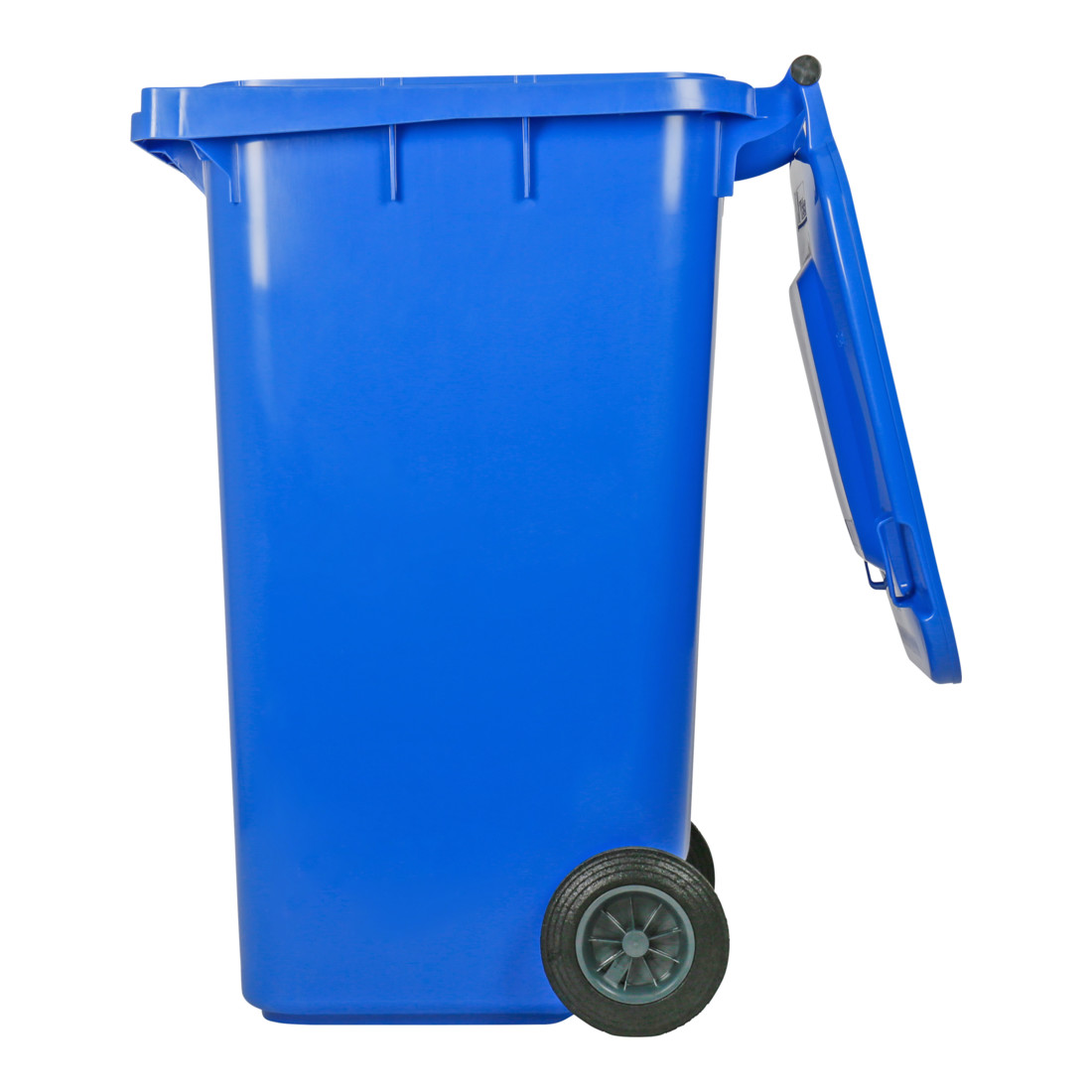 STIER 2-Rad-Müllgroßbehälter 240 l blau BxTxH 576x720x1067 mm