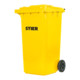 STIER 2-Rad-Müllgroßbehälter 240 l gelb BxTxH 576x720x1067 mm-1