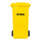 STIER 2-Rad-Müllgroßbehälter 240 l gelb BxTxH 576x720x1067 mm-2